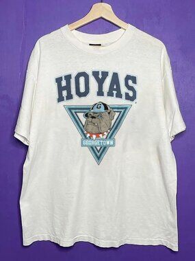 Vintage 90s Georgetown Hoyas Bulldog Crewneck Shirt, Georgetown University Shirt